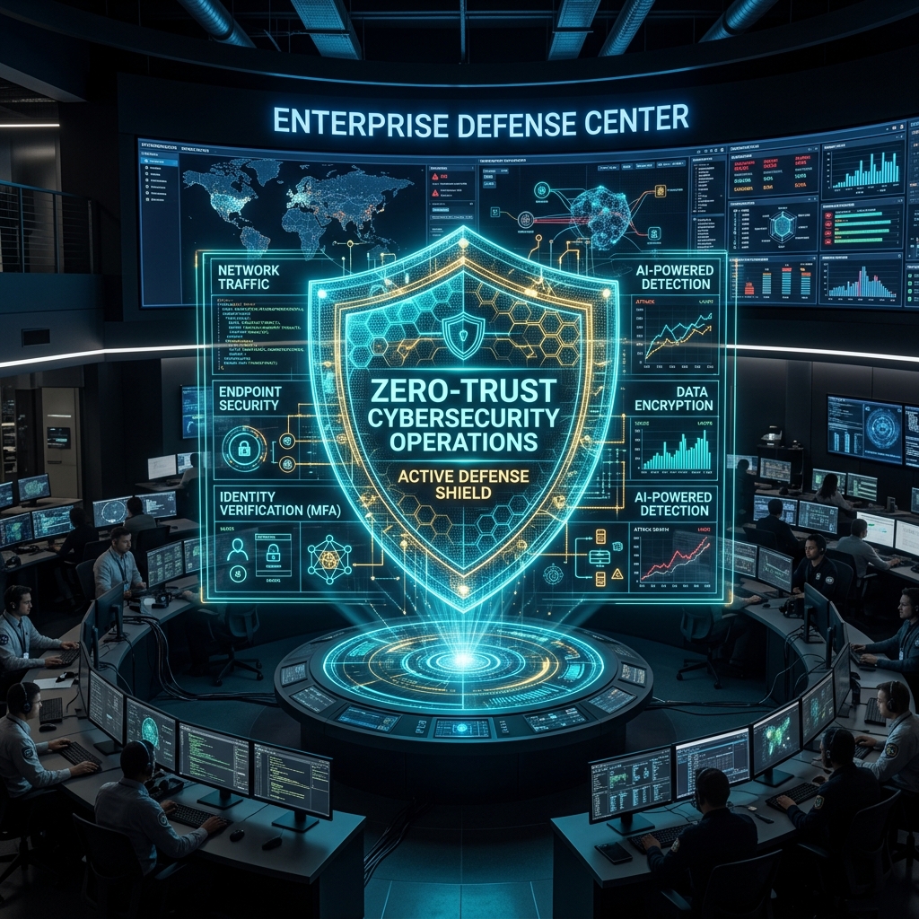Zero-Trust Cybersecurity Operations Visual